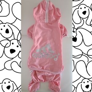 🔥Baby Pink Large Dog Hoodie Jumpsuit🔥